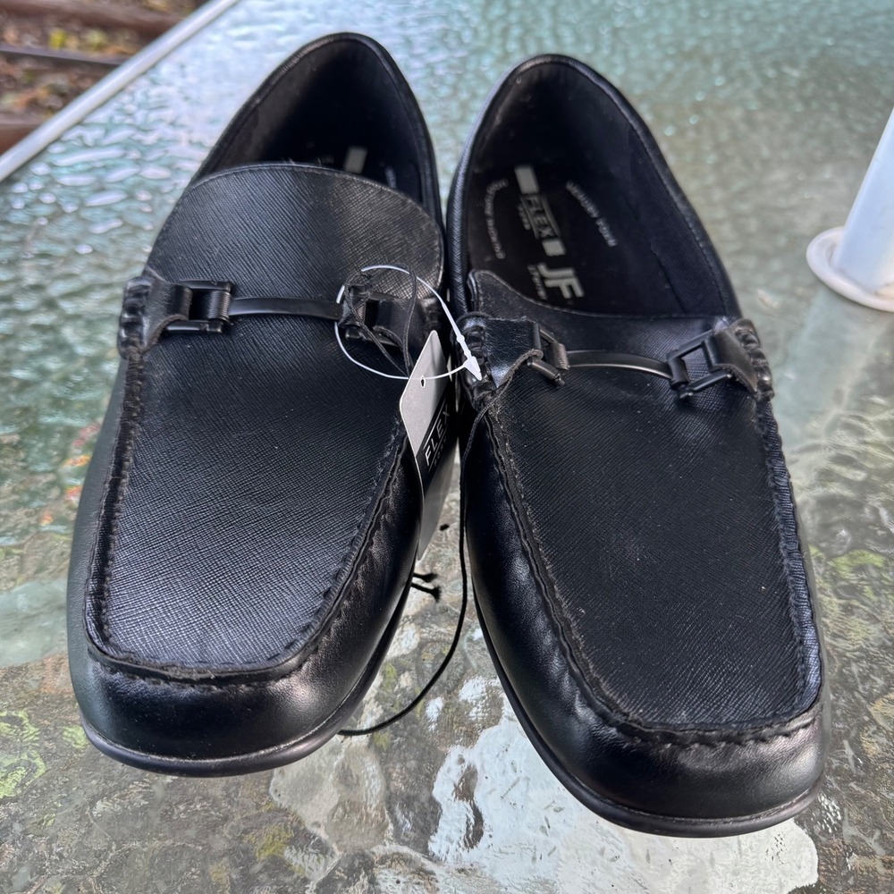 NWT J Ferrar Balter Mens Black Flex Form Memory Foam Loafers Dress Shoes 10.5M